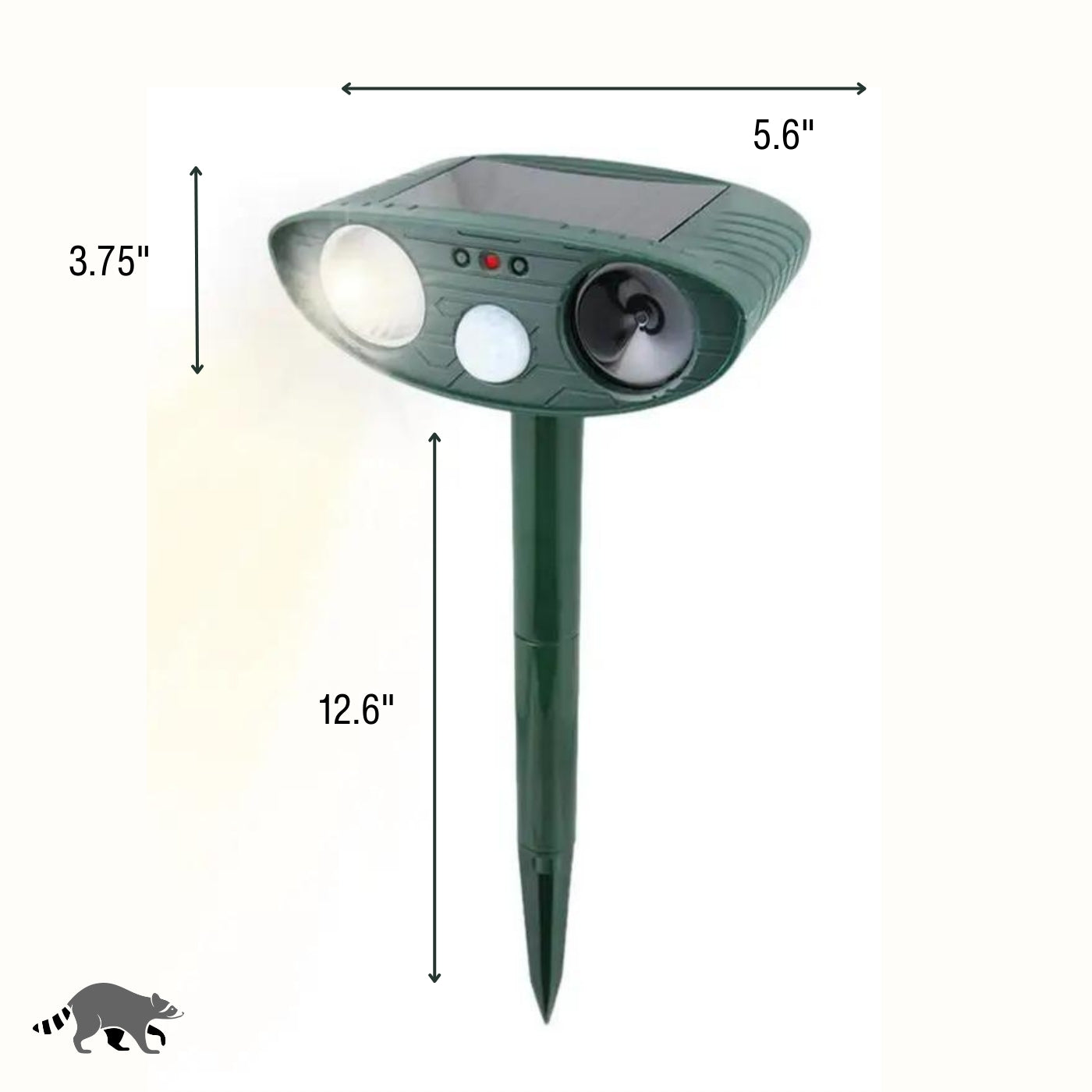 Solar-Powered Ultrasonic Raccoon Repeller