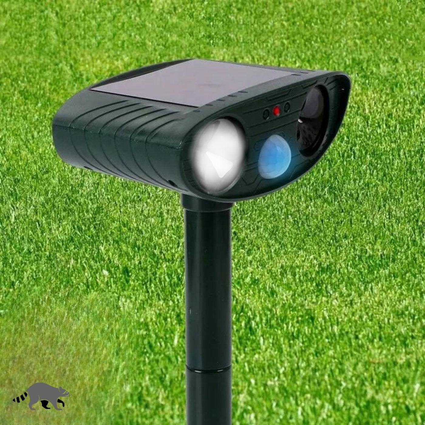 Solar-Powered Ultrasonic Raccoon Repeller