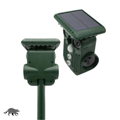 Upgraded Ultrasonic Solar Raccoon Repeller - 5 Adjustable Modes